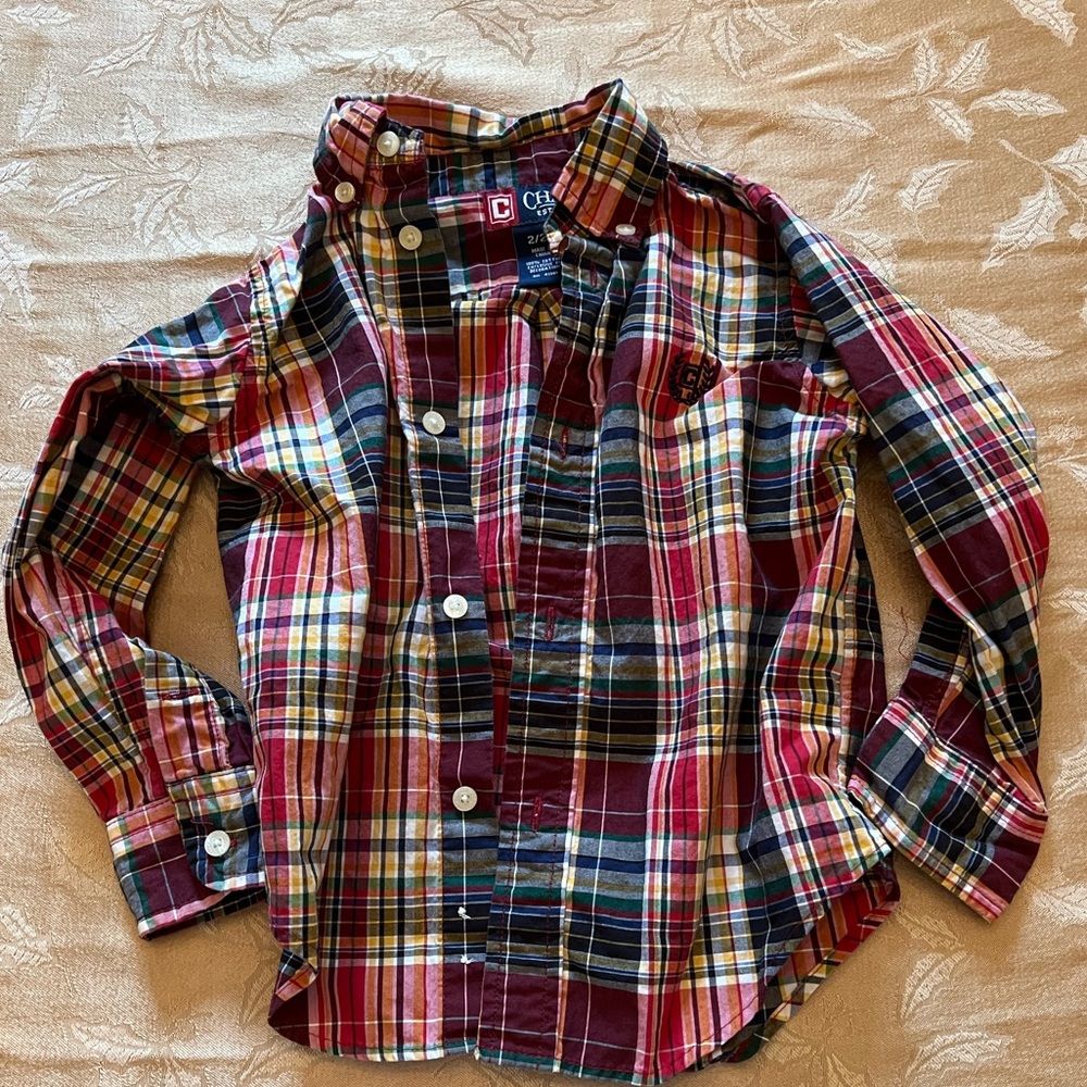 Ralph Lauren Chaps Baby Boy Plaid Cotton Button Down Shirt